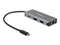 StarTech.com USB C-hubb med 3 portar och Gigabit-Ethernet-RJ45 GbE-port - 2x USB A, 1x USB C - USB 3.1/3.2 gen. 2 Type C-hubbadapter med SuperSpeed 10 Gbit/s - USB-bussdriven - Aluminium - Fungerar med TB3 - Hubb - 1 x USB-C + 2 x USB 3.1 + 1 x 10/100/1000 - skrivbordsmodell - för P/N: PEXUSB321C HB31C2A1CGB