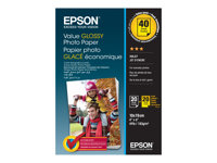 Epson Value Photo Paper Glossy - Blank - 100 x 150 mm 20 ark fotopapper (paket om 2) - för Expression Home HD XP-15000; Expression Premium XP-900, XP-900 Stickers C13S400044