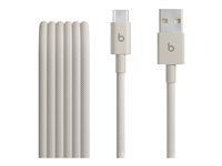Beats - USB-kabel - USB (hane) till 24 pin USB-C (hane) - USB 2.0 - 1.5 m - flätad kabel, reinforced design, USB Fast Charge (15W) - surge stone MDGJ4ZM/A