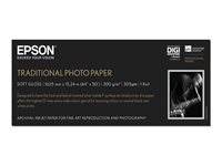 Epson Traditional Photo Paper - Rulle (162,6 cm x 15 m) - 300 g/m² - fotopapper - för Stylus Pro 11880; SureColor SC-P20000 C13S045107