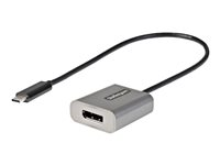 StarTech.com USB C till DisplayPort-adapter - 8K/4K 60 Hz USB-C till DisplayPort 1.4 adapterdongel - USB Type-C till DP Monitor videokonverterare - Fungerar med Thunderbolt 3 - med 30 cm lång ansluten kabel - Videokort - USB-C (hane) till DisplayPort (hona) - Thunderbolt 3/DisplayPort 1.4 - 30 cm - 8K60Hz stöd, 4K60Hz stöd - grå CDP2DPEC
