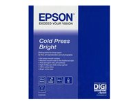 Epson Fine Art Cold Press Bright - Bomull - slät - A3 plus (329 x 423 mm) - 340 g/m² - 25 ark lumppapper - för Stylus Pro 4900 Spectro_M1; SureColor P400, P5000, P800, SC-P10000, P20000, P5000, P7500 C13S042310
