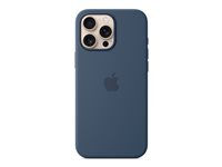 Apple - Baksidesskydd för mobiltelefon - MagSafe-kompatibilitet - silikon - denim - för iPhone 16 Pro Max MYYU3ZM/A