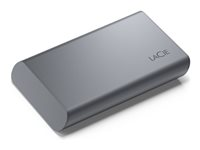 LaCie Mobile Secure STKH500800 - SSD - High Performance - krypterat - 500 GB - extern (portabel) - USB 3.2 Gen 2 (USB-C kontakt) - 256 bitars AES - rymdgrå - med 3 års Seagate Rescue Data Recovery STKH500800