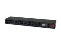 APC Metered Rack PDU AP7820B - Kraftdistributionsenhet (kan monteras i rack) - AC 200/208/230 V - 2300 VA - Ethernet 10/100 - ingång: IEC 60320 C14 - utgångskontakter: 8 (power IEC 60320 C13) - 1U - 1.98 m sladd - för P/N: SRTL2K2RM1UWC, SRTL2K2RM1UWNC, SRTL3KRM1UIC, SRTL3KRM1UWC, SRTL3KRM1UWNC AP7820B