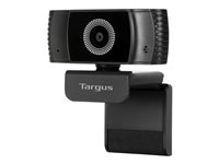 Targus Webcam Plus - Webbkamera - färg - 2 MP - 1920 x 1080 - 1080p - ljud - USB 2.0 - MJPEG, H.264, H.265 AVC042GL