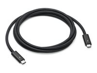 Apple Thunderbolt 4 Pro - Thunderbolt-kabel - 24 pin USB-C (hane) till 24 pin USB-C (hane) - USB 3.2 / USB4 / Thunderbolt 3 / Thunderbolt 4 / DisplayPort - 1.8 m - stöd för kedjekoppling, aktiv - svart MW5J3ZM/A