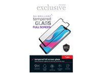 Insmat Exclusive - Skärmskydd för mobiltelefon - helskärm - 2.5D - glas - ramfärg svart - för Motorola Moto G15 861-1606