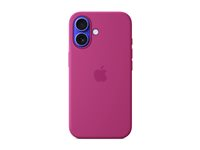Apple - Baksidesskydd för mobiltelefon - MagSafe-kompatibilitet - silikon - Fuchsia - för iPhone 16 MYY53ZM/A
