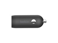 Belkin BoostCharge - Strömadapter för bil - 20 Watt - Fast Charge, PD (24 pin USB-C) - svart CCA003BTBK