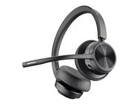 HP Poly Voyager 4320 - Voyager 4300 UC series - headset - på örat - Bluetooth - trådlös, kabelansluten - USB-C - svart - Zoomcertifierad 77Z31AA