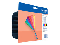 Brother LC223 - 4-pack - svart, gul, cyan, magenta - original - blister med akustiskt / elektromagnetiskt alarm - bläckpatron - för Brother DCP-J4120, J562, MFC-J4420, J4620, J4625, J480, J5320, J5625, J5720, J680, J880 LC223VALBPDR