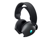 Alienware Tri-Mode Wireless Gaming Headset AW725H - Headset - fullstorlek - Bluetooth/radiofrekvens 2,4 GHz - trådlös, kabelansluten - 3,5 mm kontakt - Dark Side of the Moon AW725H-G-DEAM