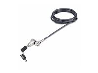 StarTech.com 25-Pack Universal Laptop Lock 6.6ft (2m), Master Keyed Locking Cable, Computer Security, Compatible w/Noble Wedge/Nano/K-Slot, Anti-Theft Cut-Resistant Cable - Lås för säkerhetskabel - svart & silver - 2 m - TAA-kompatibel (paket om 25) UNIVMK25-LAPTOP-LOCK