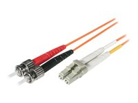 C2G Low-Smoke Zero-Halogen - Patch-kabel - LC multiläge (hane) till ST-läge (multi-mode) (hane) - 2 m - 2 m - fiberoptisk - 62,5/125 mikron - orange 85272