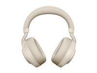 Jabra Evolve2 85 MS Stereo - Headset - fullstorlek - Bluetooth - trådlös, kabelansluten - aktiv brusradering - 3,5 mm kontakt - ljudisolerande - beige - Certifierad för Microsoft-teams 28599-999-888