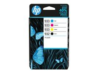 HP 932/933 Combo Pack - 4-pack - svart, gul, cyan, magenta - original - Officejet - bläckpatron - för Officejet 6100, 6600 H711a, 6700, 7110, 7610 6ZC71AE#LS3