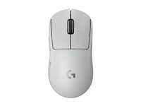 Logitech G PRO X SUPERLIGHT 2 - Mus - gaming - optisk - 5 knappar - trådlös - 2.4 GHz - USB Logitech LIGHTSPEED-mottagare - vit 910-006638
