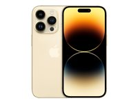 Apple iPhone 14 Pro - 5G smartphone - dual-SIM / Internminne 512 GB - OLED-skärm - 6.1" - 2556 x 1179 pixlar (120 Hz) - 3 st. bakre kameror 48 MP, 12 MP, 12 MP - front camera 12 MP - guld MQ233QN/A