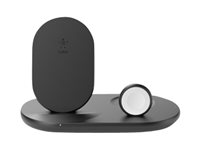 Belkin BoostCharge - Trådlöst laddställ - 7.5 Watt - svart - för Apple AirPods; AirPods Pro; iPhone 11, 12, 7, 8, SE, X, XR, XS, XS Max; Watch WIZ001VFBK