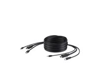 Belkin Secure KVM Combo Cable - Kabel för tangentbord/mus/video/ljud - TAA-kompatibel - USB, minijack, DisplayPort (hane) till mini-phone stereo 3.5 mm, USB typ B, DisplayPort (hane) - 1.83 m - svart F1D9019B06T