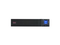 APC Easy UPS On-Line - UPS (kan monteras i rack) - 6x IEC C13 + 1x IEC C19 utgångar, intelligent kortplats, LCD, med skena - AC 230 V - 2700 Watt - 3000 VA - RS-232, USB - utgångskontakter: 7 - 2U - 1.5 m sladd - RAL 7010, svart SRV3KRIRK-E